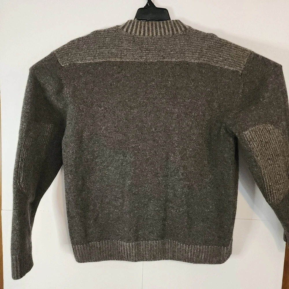 C73 Blue Pronto‎ Uomo Mens 3X 100% Wool Quarter Zip Pullover Sweater Brown Tan